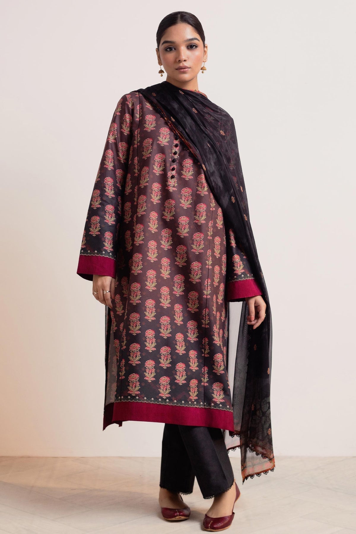 Zara Shahjahan | Coco Prints 24 | SURKH-D9 by Zara Shahjahan - Designer Dress - Type: Ladies Clothes - Available at Libayah - 100% Original