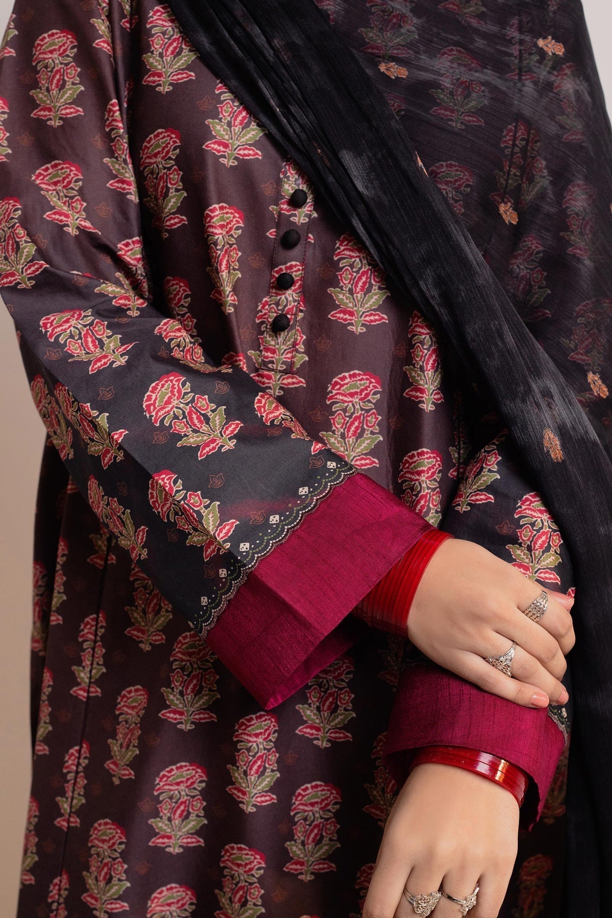 Zara Shahjahan | Coco Prints 24 | SURKH-D9 by Zara Shahjahan - Designer Dress - Type: Ladies Clothes - Available at Libayah - 100% Original