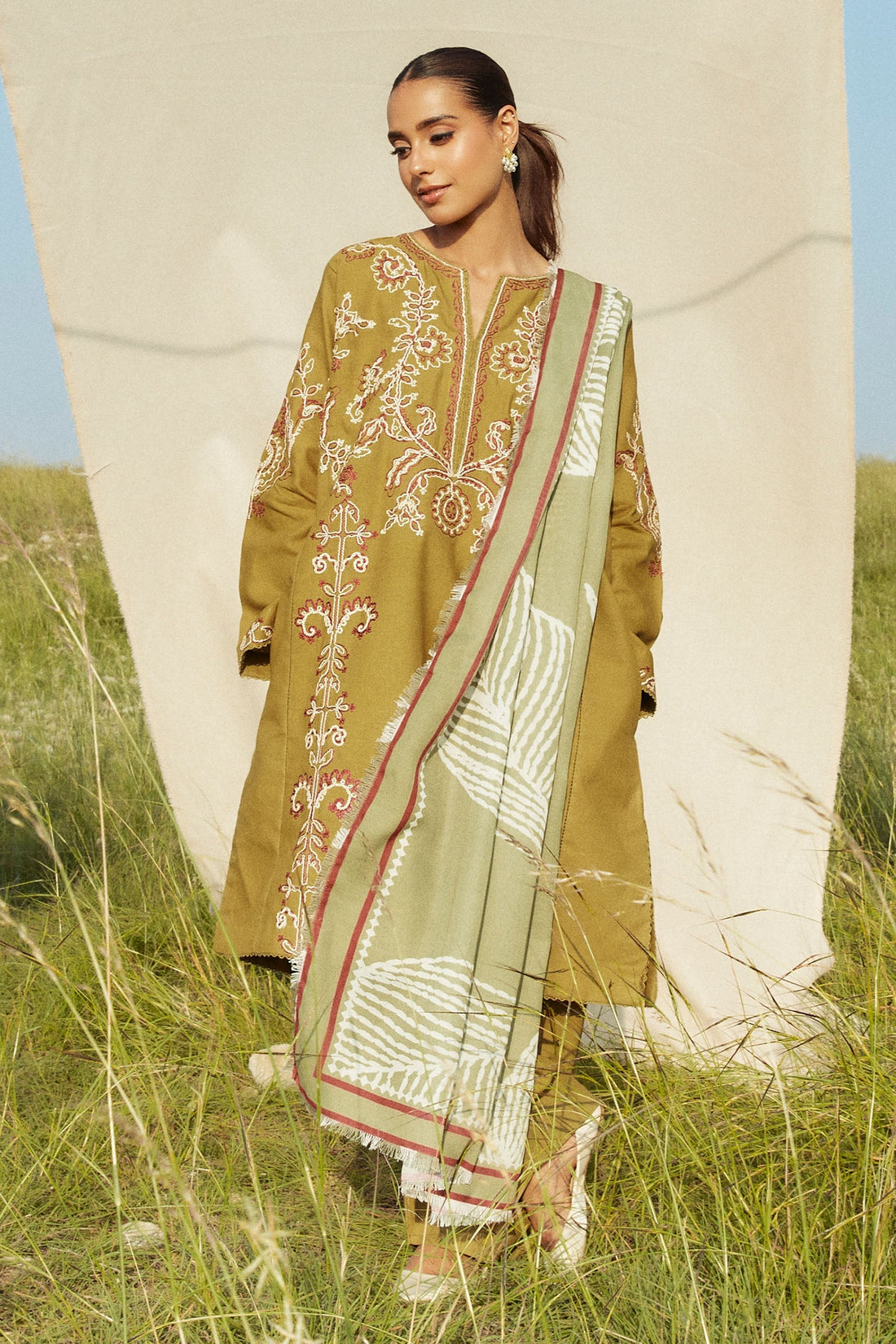 Zara Shahjahan | Coco Winter 24 | Peridot-5A by Zara Shahjahan - Designer Dress - Type: Ladies Clothes - Available at Libayah - 100% Original