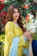 Wahaj M Khan | Pari Collection | Yellow Sheesha Pari Outfit by Wahaj M Khan - Designer Dress  - Type : Ladies Clothes - Available at Libayah - 100% Original 