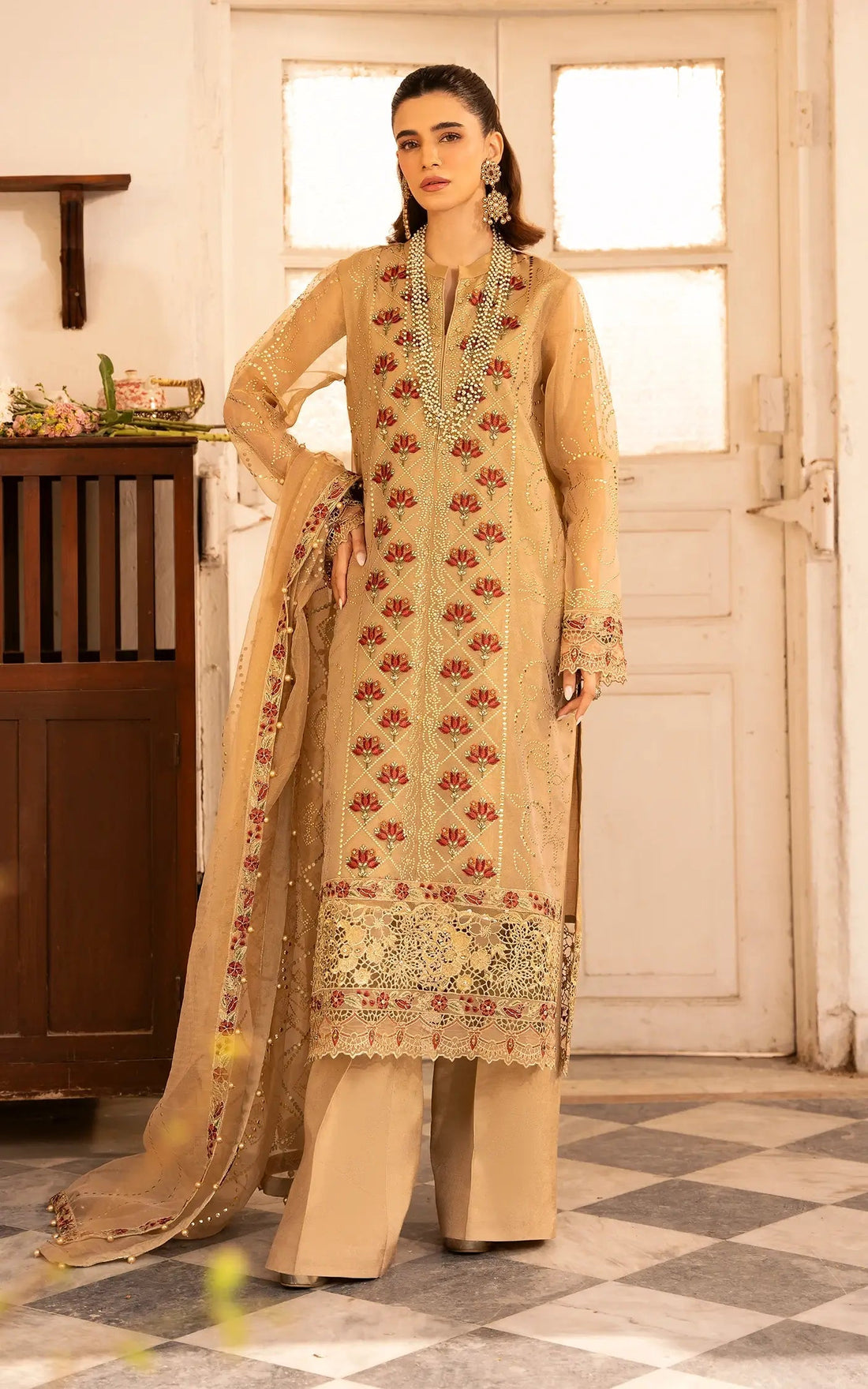 Asifa and Nabeel | Sunehri Eid 25 | Zareen-(SEF25-06) by Asifa and Nabeel - Designer Dress - Type: Ladies Clothes - Available at Libayah - 100% Original