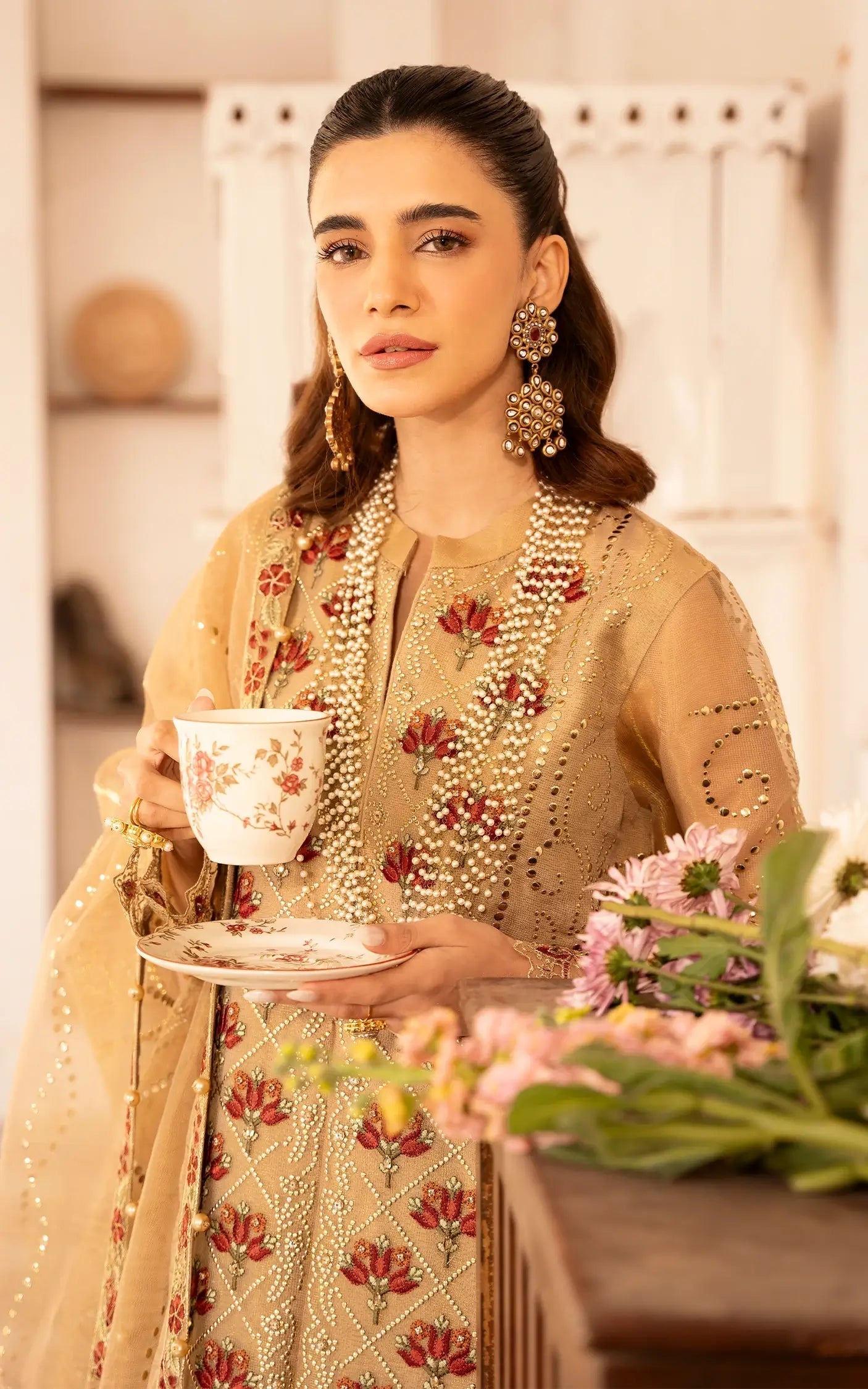 Asifa and Nabeel | Sunehri Eid 25 | Zareen-(SEF25-06) by Asifa and Nabeel - Designer Dress - Type: Ladies Clothes - Available at Libayah - 100% Original