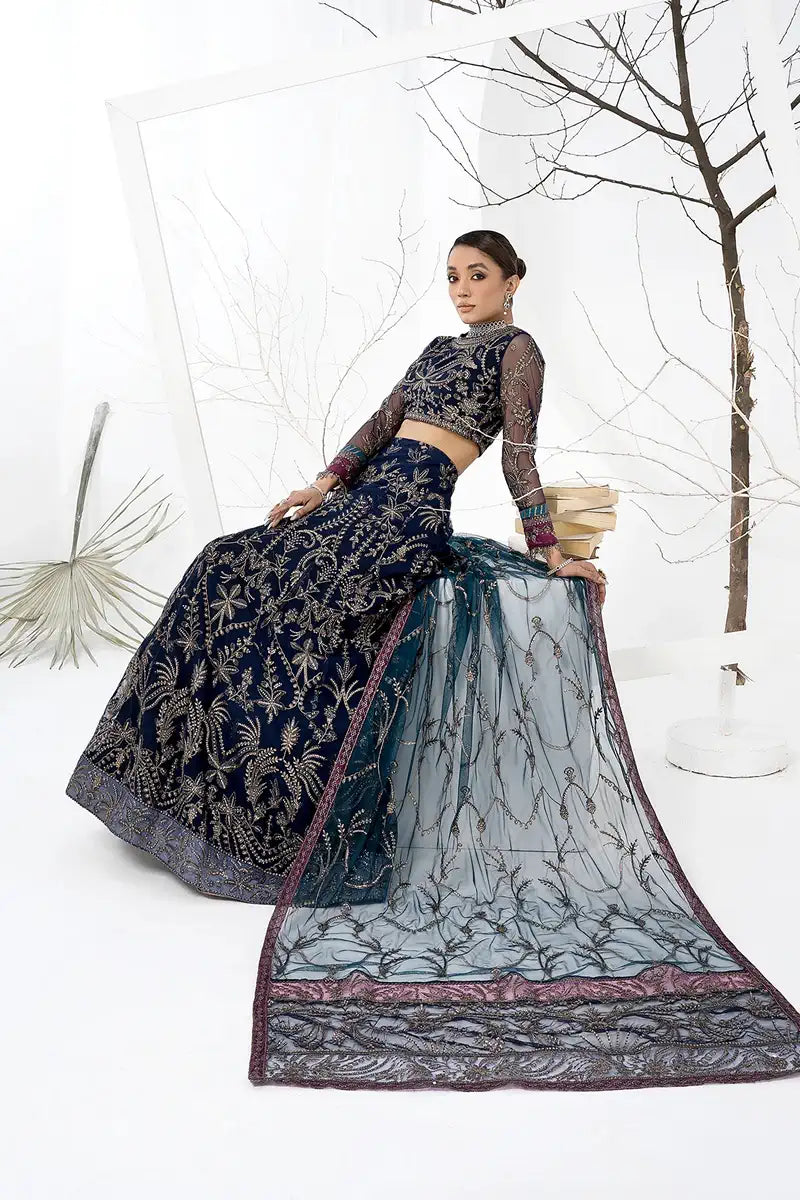 Zarif | LA CELESTE LUXURY Formals | ZLC 01 BLUEBERRY by Zarif - Designer Dress - Type: Ladies Clothes - Available at Libayah - 100% Original