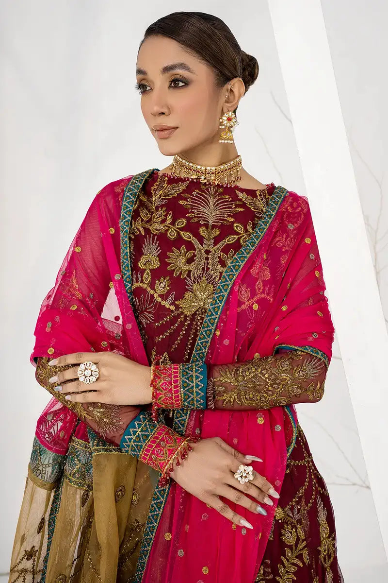 Zarif | LA CELESTE LUXURY Formals | ZLC 04 BURNT ROSE by Zarif - Designer Dress - Type: Ladies Clothes - Available at Libayah - 100% Original
