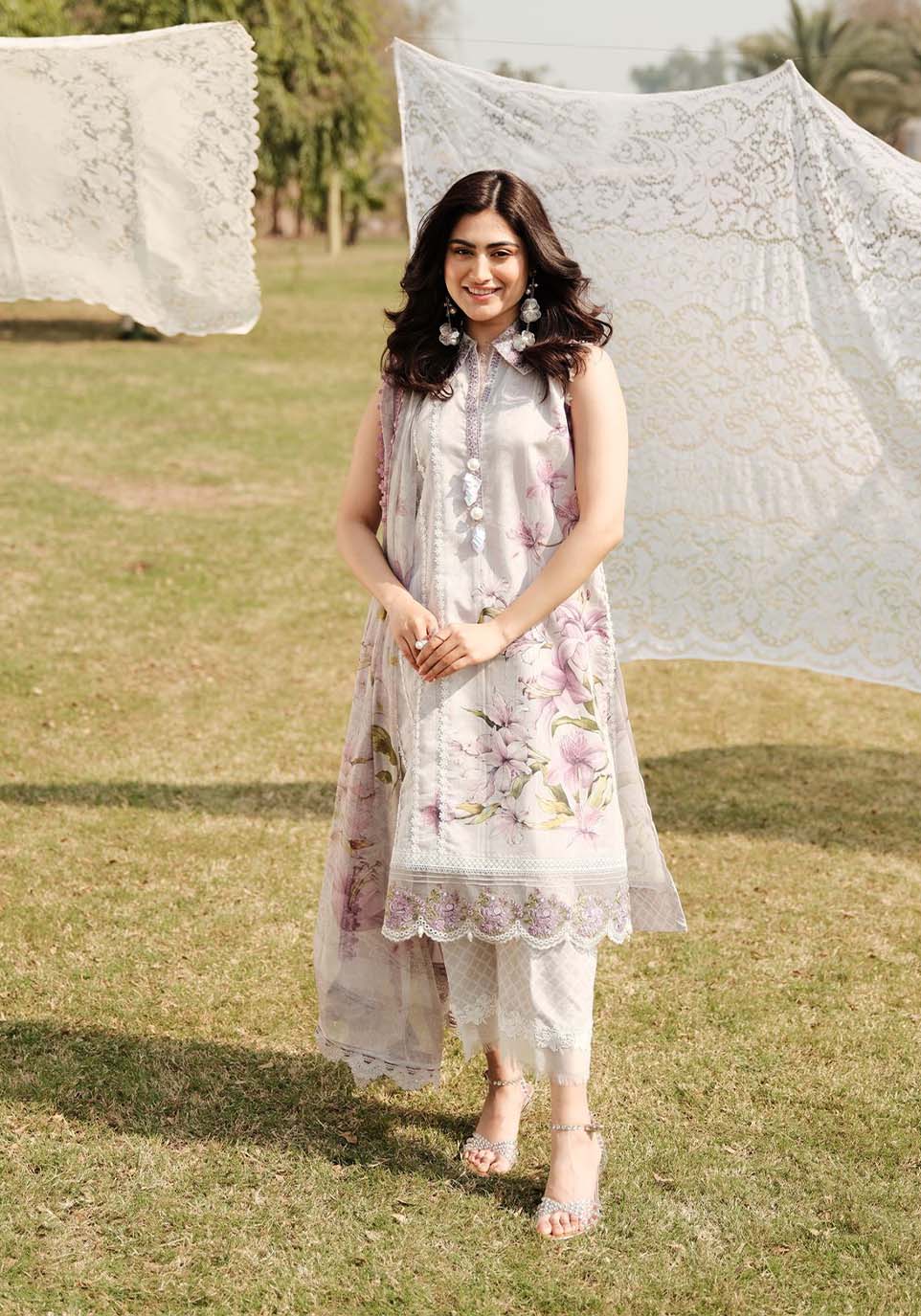 Zarqash | Luxe Lawn 24 | ZQ 3 by Zarqash - Designer Dress - Type: Ladies Clothes - Available at Libayah - 100% Original