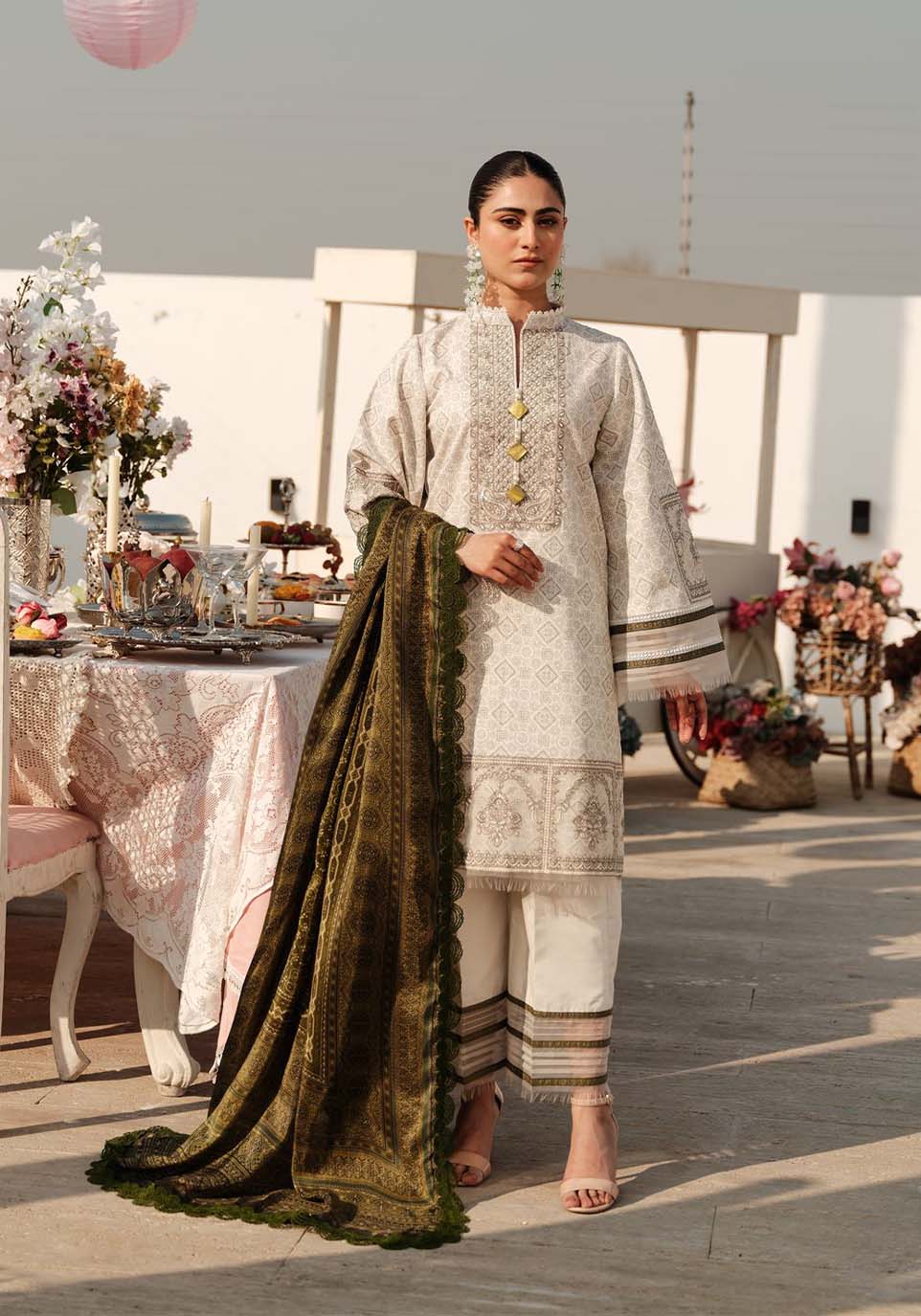 Zarqash | Luxe Lawn 24 | ZQ 9 by Zarqash - Designer Dress - Type: Ladies Clothes - Available at Libayah - 100% Original