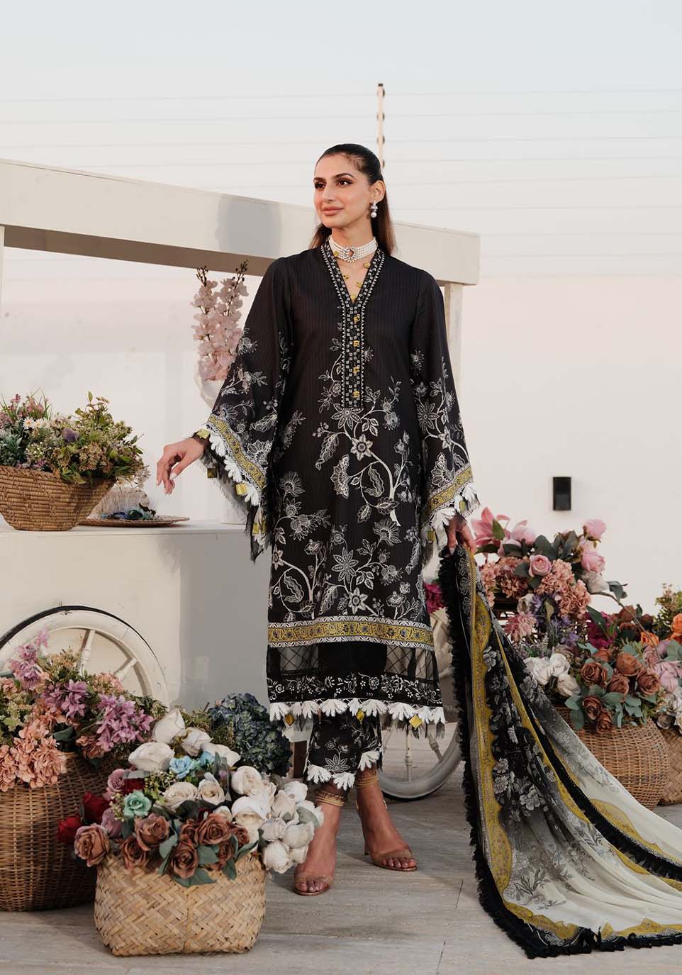 Zarqash | Luxe Lawn 24 | ZQ 14 by Zarqash - Designer Dress - Type: Ladies Clothes - Available at Libayah - 100% Original