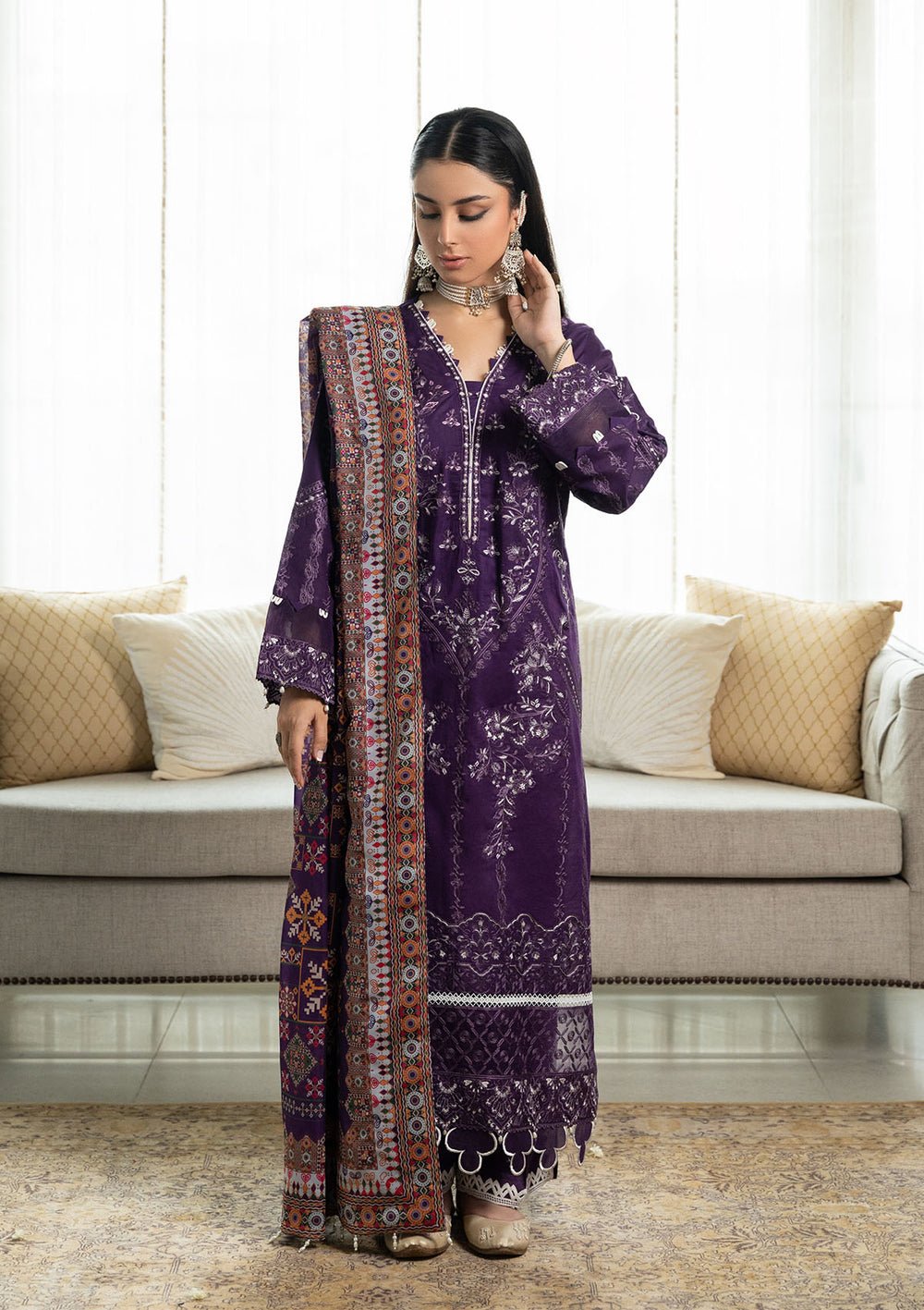Aik Atelier | Samah Lawn 24 | LOOK 03 by Aik Atelier - Designer Dress - Type: Ladies Clothes - Available at Libayah - 100% Original