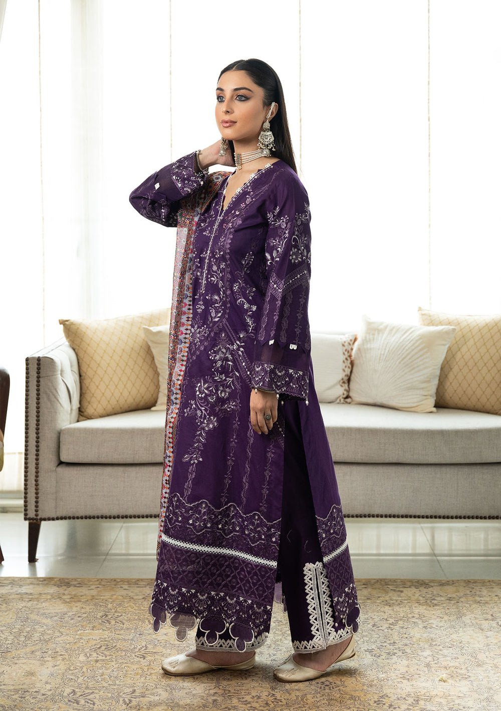 Aik Atelier | Samah Lawn 24 | LOOK 03 by Aik Atelier - Designer Dress - Type: Ladies Clothes - Available at Libayah - 100% Original