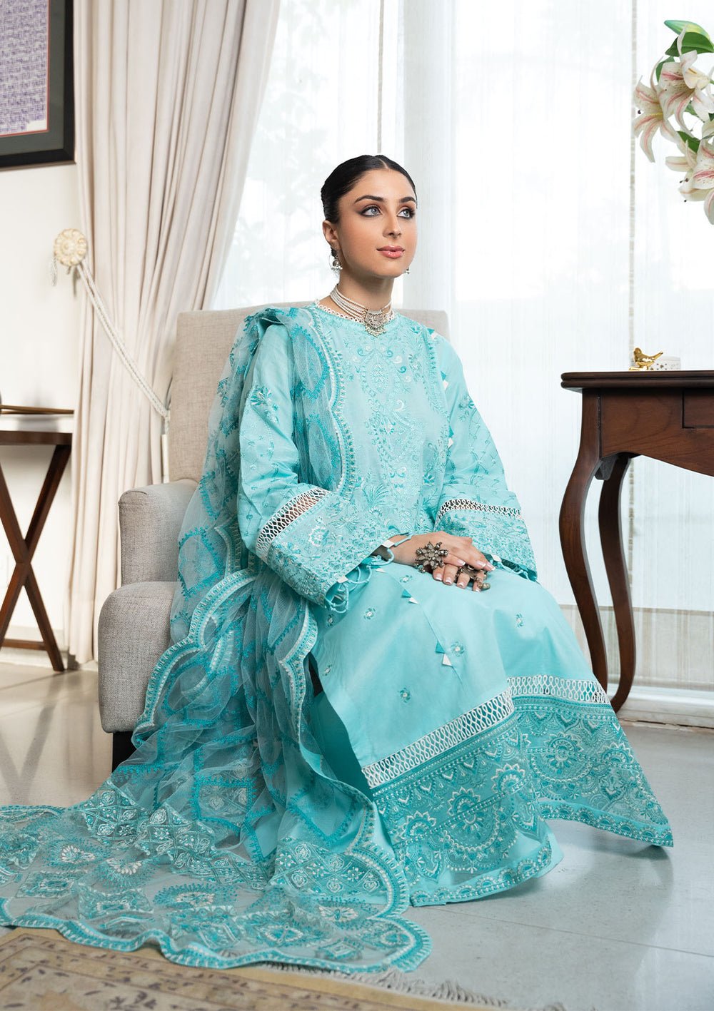 Aik Atelier | Samah Lawn 24 | LOOK 05 by Aik Atelier - Designer Dress - Type: Ladies Clothes - Available at Libayah - 100% Original