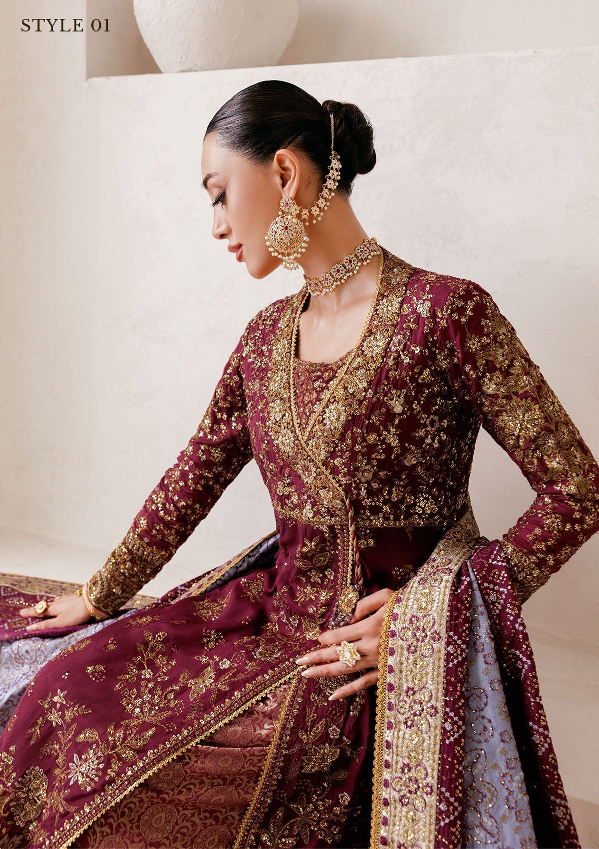Aik Atelier | Wedding Festive 25 | WEDDING FESTIVE '25 VOL. 2 - LOOK 04 by Aik Atelier - Designer Dress  - Type : Ladies Clothes - Available at Libayah - 100% Original 