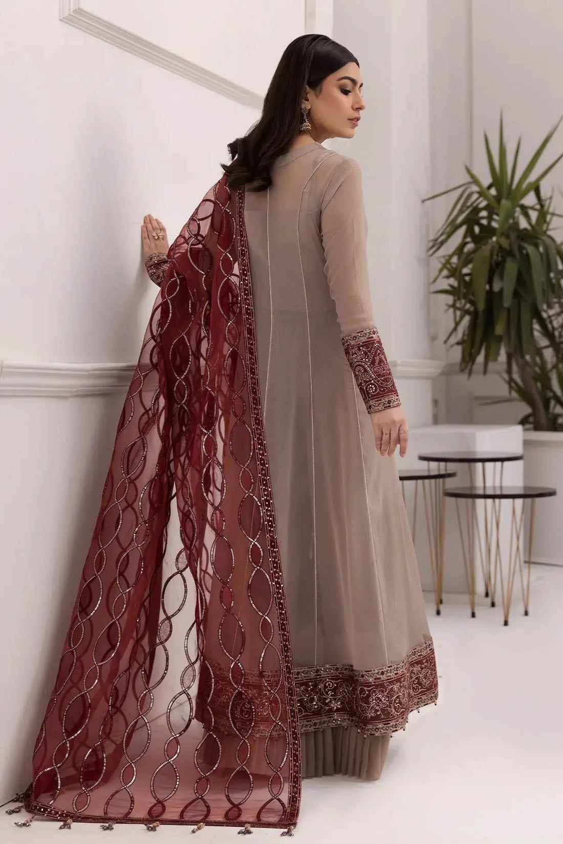 Alizeh | Formals Collection | Beige Dress 3 piece - RTW1010 by Alizeh - Designer Dress - Type: Ladies Clothes - Available at Libayah - 100% Original