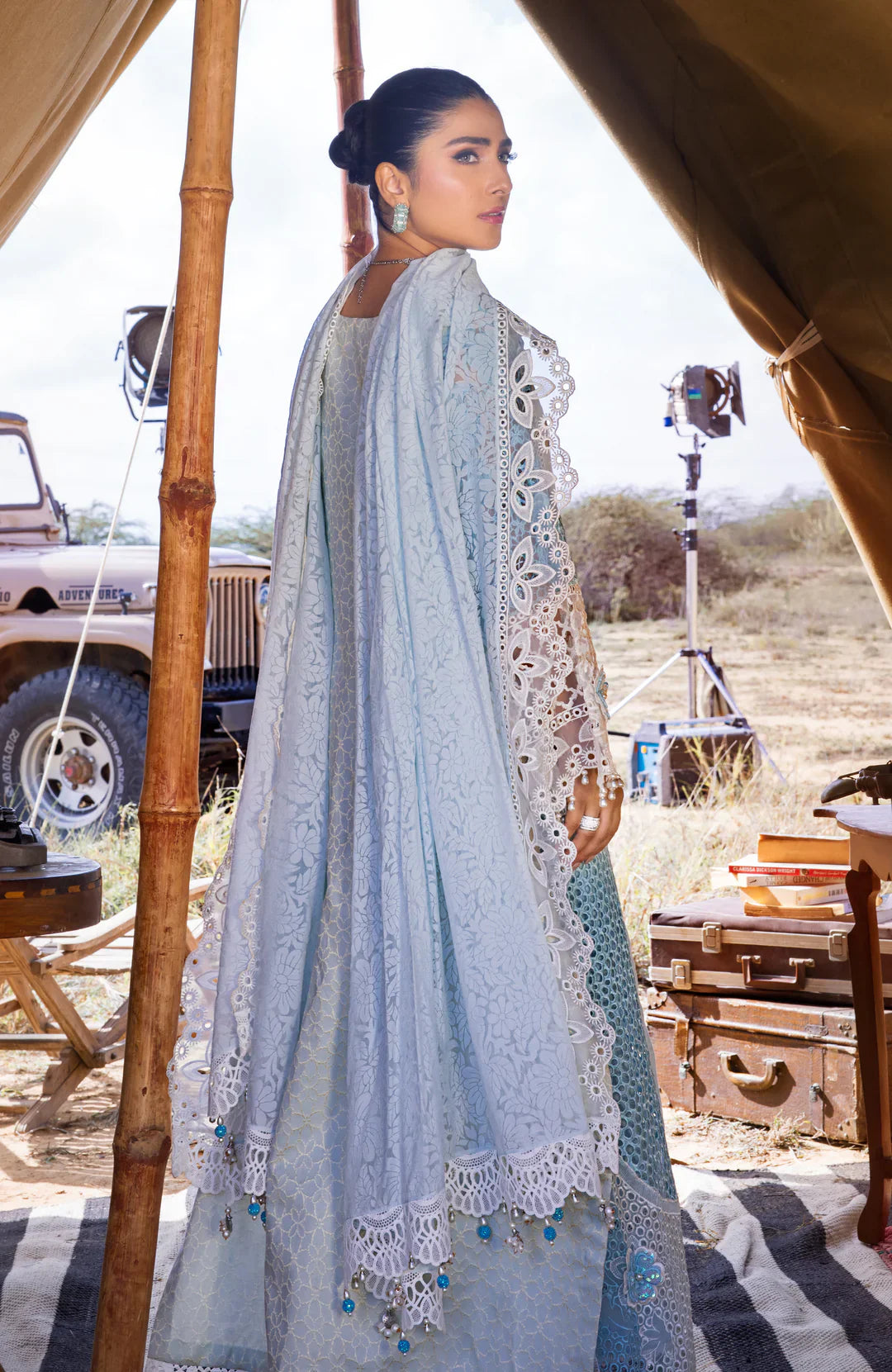 Alzohaib | Mahiymaan Luxury Lawn | MLL- Serene Skyline by Alzohaib - Designer Dress - Type: Ladies Clothes - Available at Libayah - 100% Original