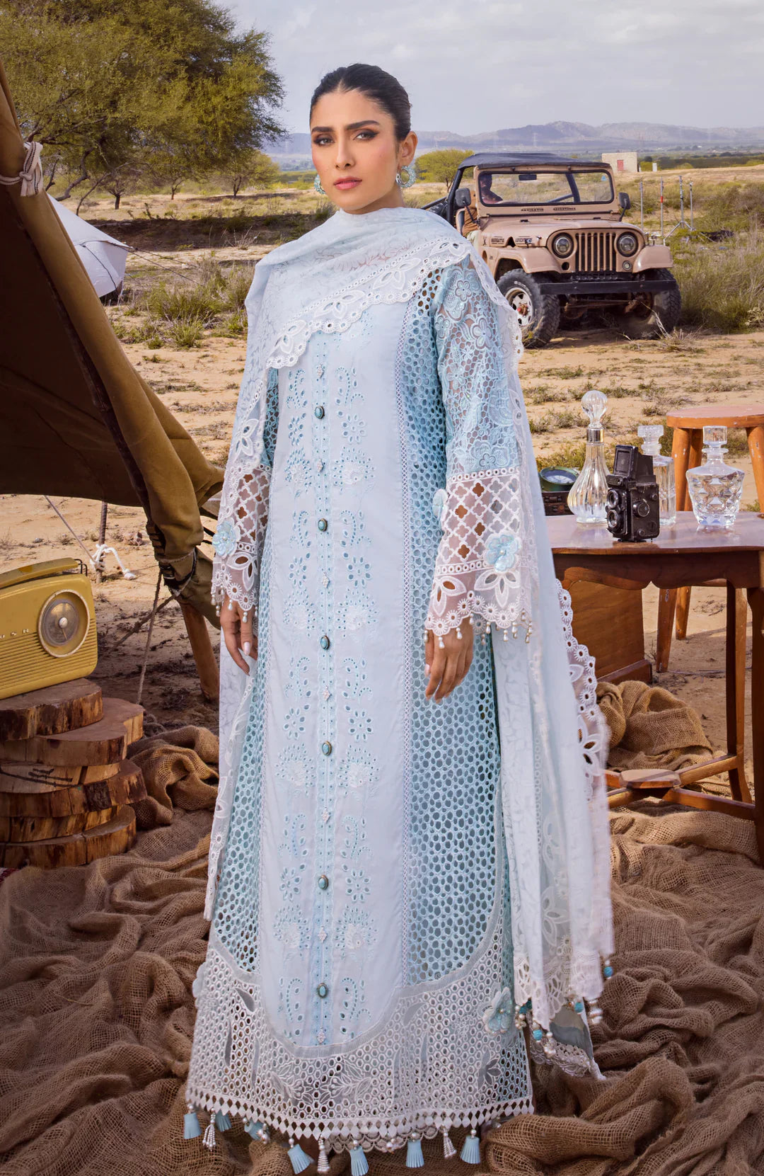 Alzohaib | Mahiymaan Luxury Lawn | MLL- Serene Skyline by Alzohaib - Designer Dress - Type: Ladies Clothes - Available at Libayah - 100% Original