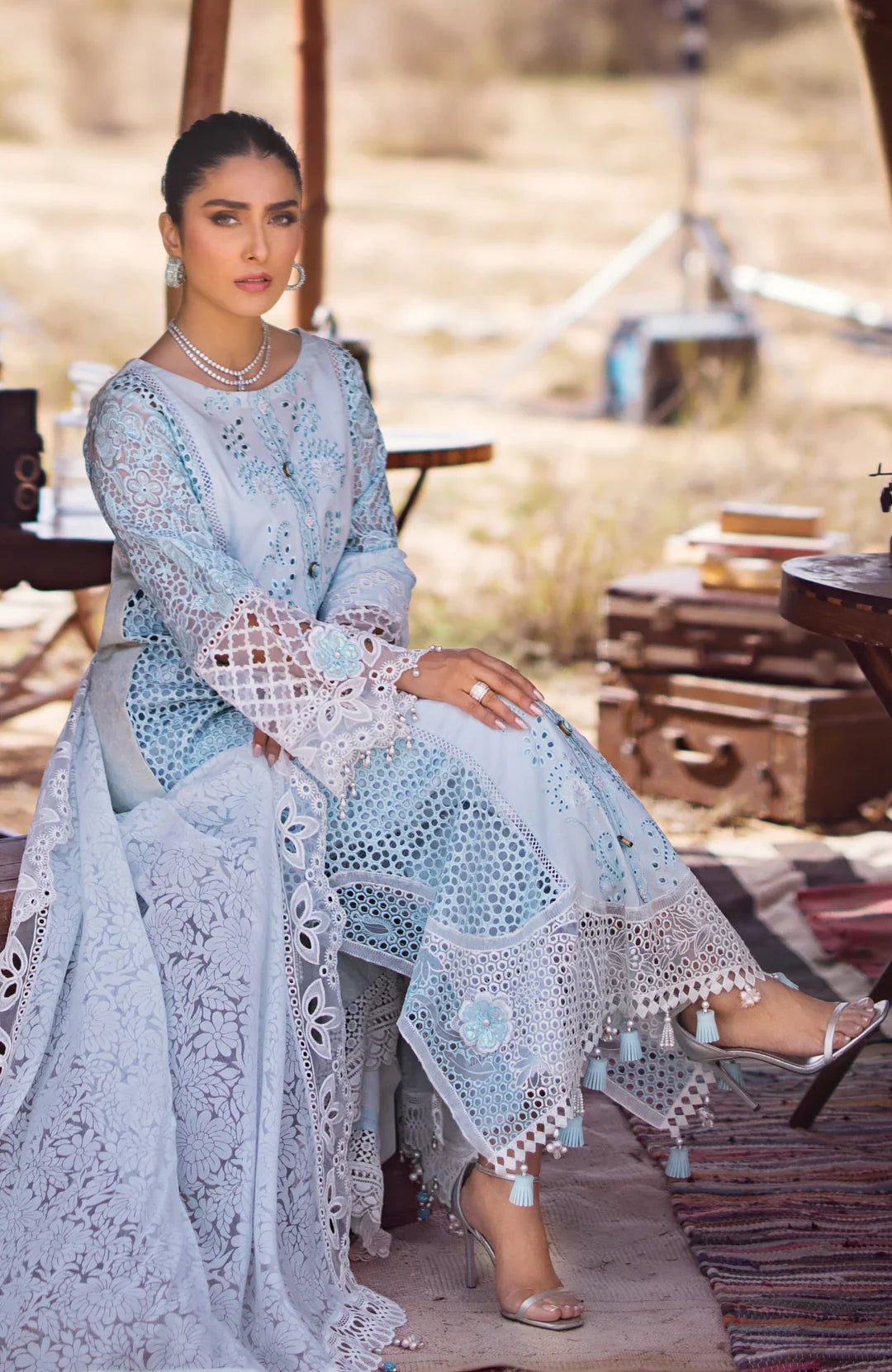 Alzohaib | Mahiymaan Luxury Lawn | MLL- Serene Skyline by Alzohaib - Designer Dress - Type: Ladies Clothes - Available at Libayah - 100% Original