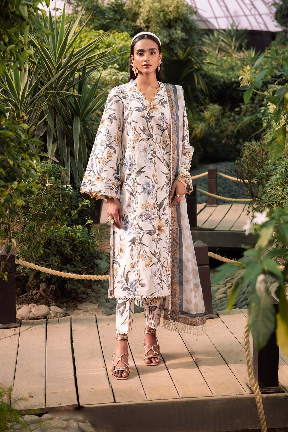 Alizeh | Sheen Lawn Prints 24 | GARDENIA by Alizeh - Designer Dress - Type: Ladies Clothes - Available at Libayah - 100% Original