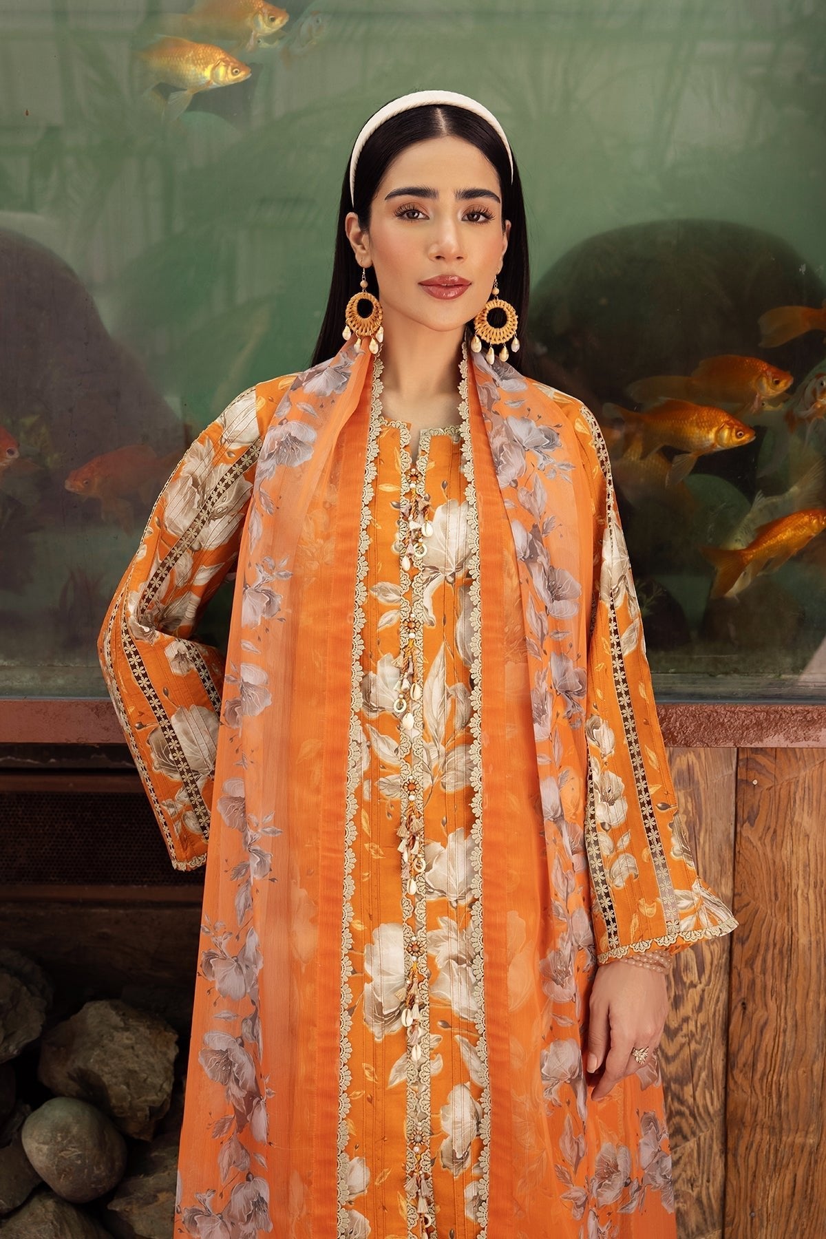 Alizeh | Sheen Lawn Prints 24 | SUNFLOWER by Alizeh - Designer Dress - Type: Ladies Clothes - Available at Libayah - 100% Original