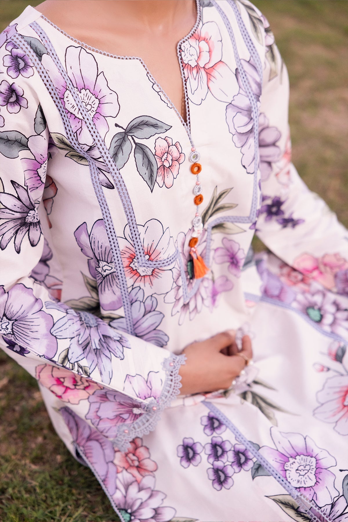 Alizeh | Sheen Lawn Prints 24 | TUBEROSE by Alizeh - Designer Dress - Type: Ladies Clothes - Available at Libayah - 100% Original