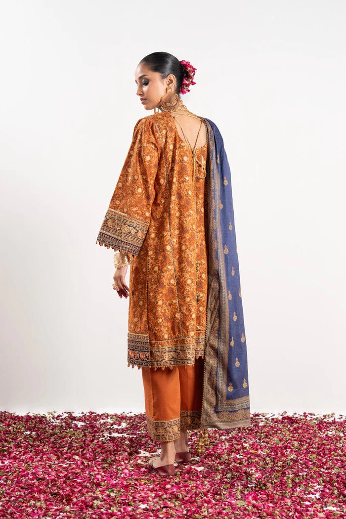 Alkaram | Festive Collection | FC-W-27J-23-3-Orange by Alkaram - Designer Dress - Type: Ladies Clothes - Available at Libayah - 100% Original