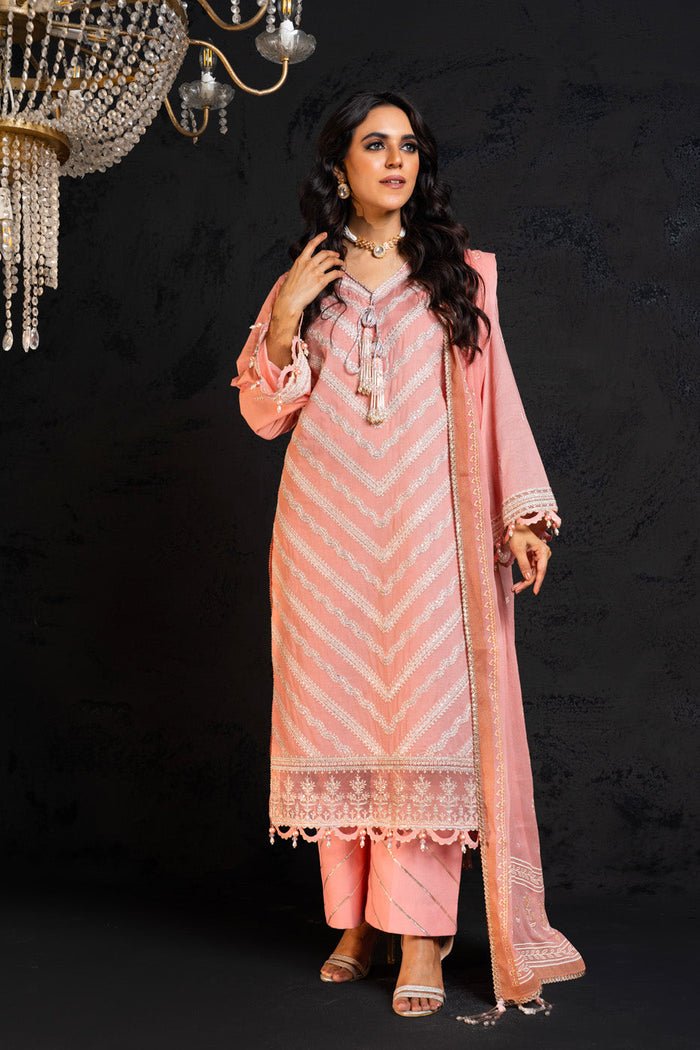 Alkaram | Spring Summer Festive 24 | Embroidered Lawn Light Pink by Alkaram - Designer Dress - Type: Ladies Clothes - Available at Libayah - 100% Original