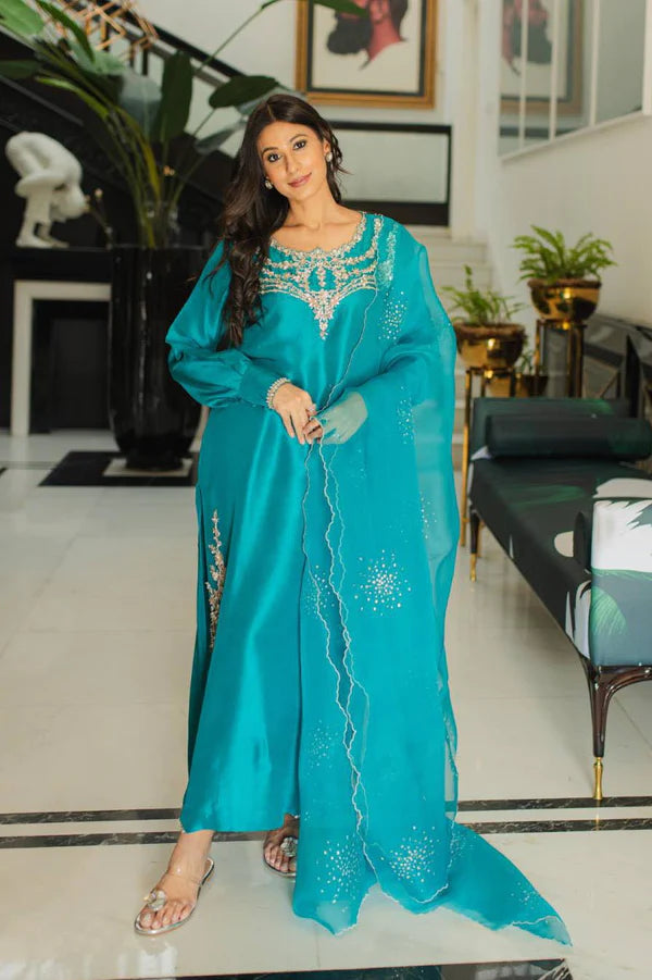 Jeem | Luxury Pret | ANNA TEAL by Jeem - Designer Dress - Type: Ladies Clothes - Available at Libayah - 100% Original