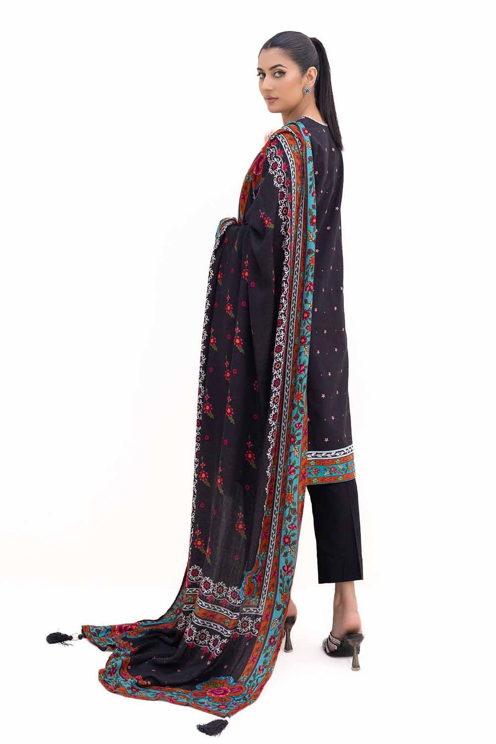 Gul Ahmed | Winter Collection 24 | Khaddar Suit with Printed Pashmina Dupatta AP-42030 by Gul Ahmed - Designer Dress - Type: Ladies Clothes - Available at Libayah - 100% Original