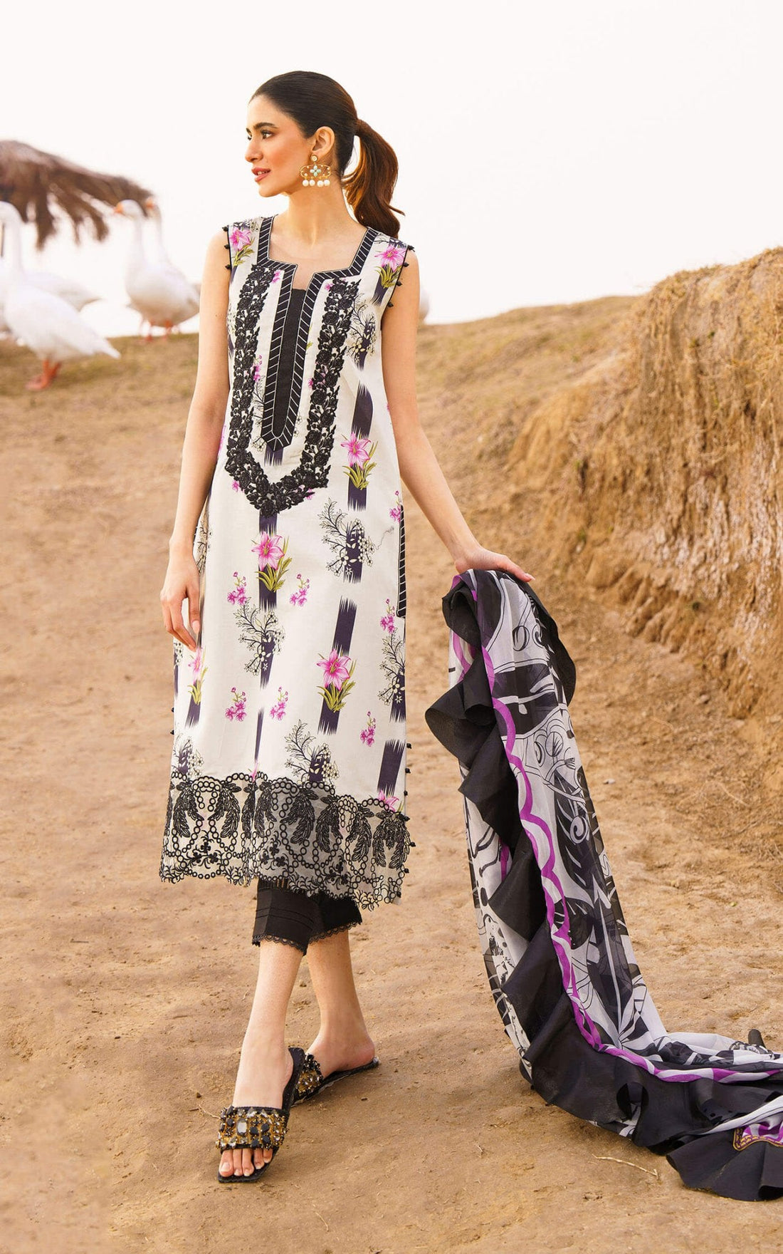 Asifa and Nabeel | Meraki Summer 24 | Echo by Asifa and Nabeel - Designer Dress - Type: Ladies Clothes - Available at Libayah - 100% Original