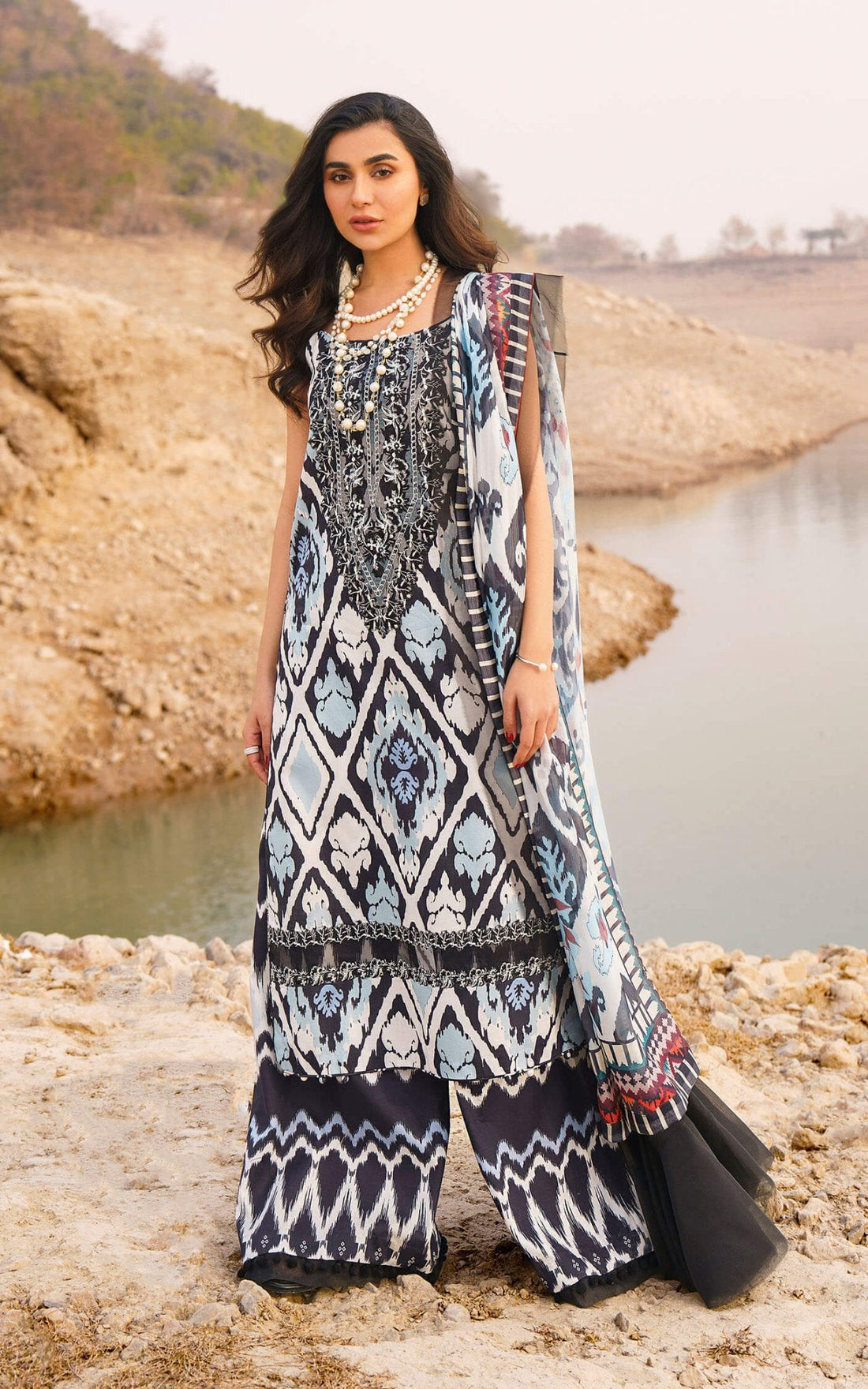 Asifa and Nabeel | Meraki Summer 24 | STARLETE by Asifa and Nabeel - Designer Dress - Type: Ladies Clothes - Available at Libayah - 100% Original