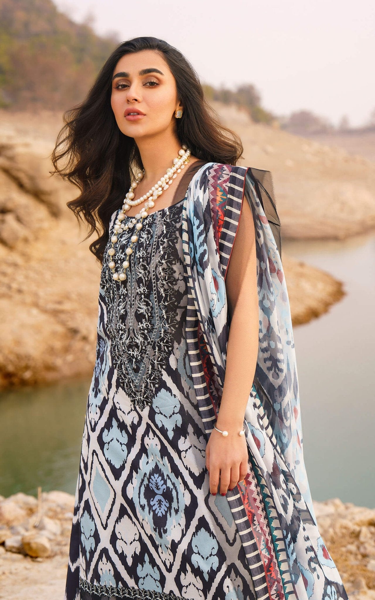 Asifa and Nabeel | Meraki Summer 24 | STARLETE by Asifa and Nabeel - Designer Dress - Type: Ladies Clothes - Available at Libayah - 100% Original