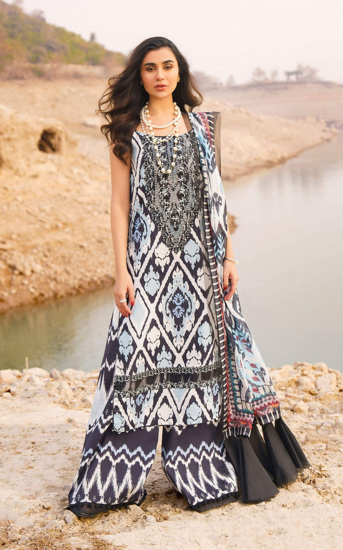 Asifa and Nabeel | Meraki Summer 24 | STARLETE by Asifa and Nabeel - Designer Dress - Type: Ladies Clothes - Available at Libayah - 100% Original