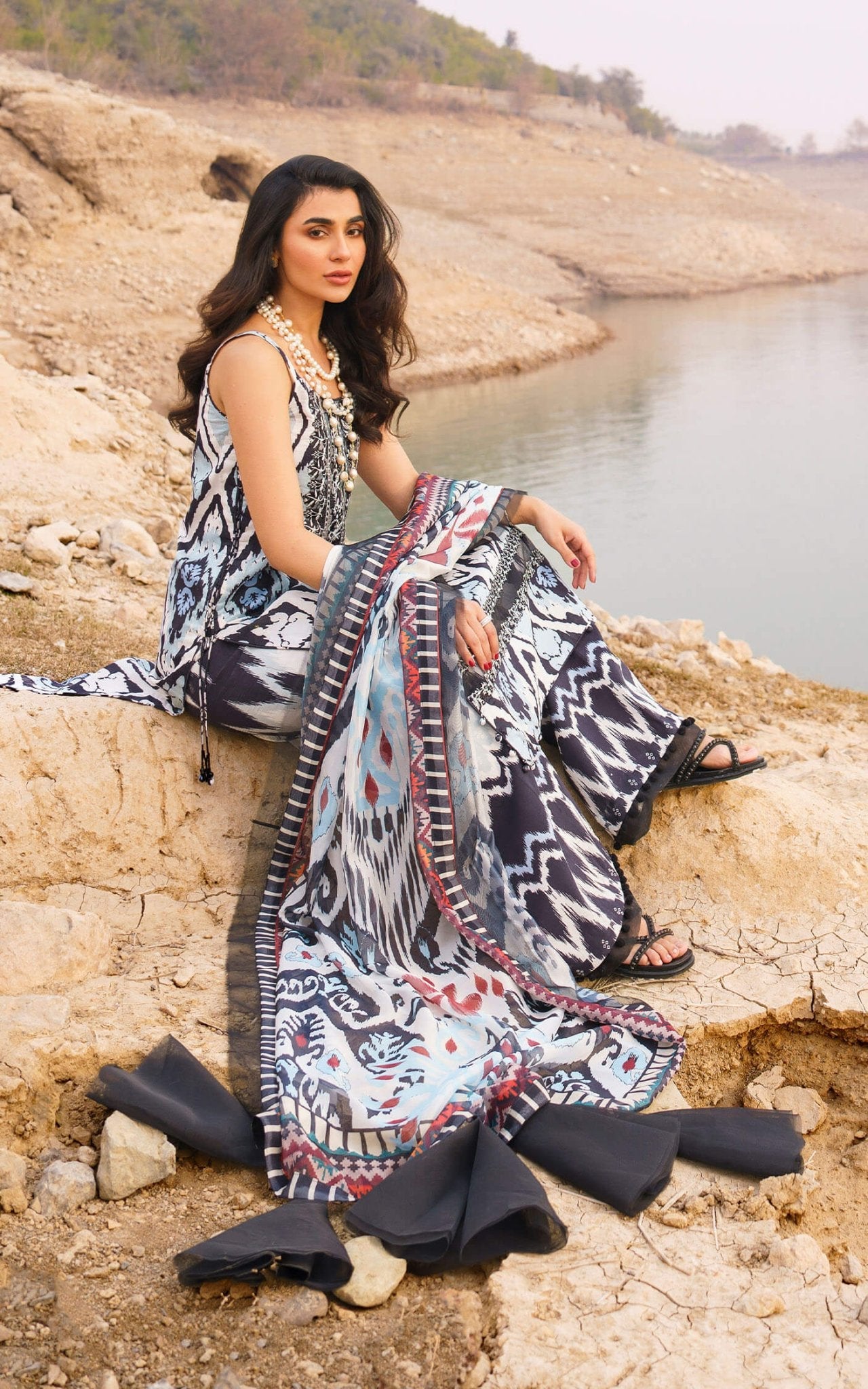 Asifa and Nabeel | Meraki Summer 24 | STARLETE by Asifa and Nabeel - Designer Dress - Type: Ladies Clothes - Available at Libayah - 100% Original