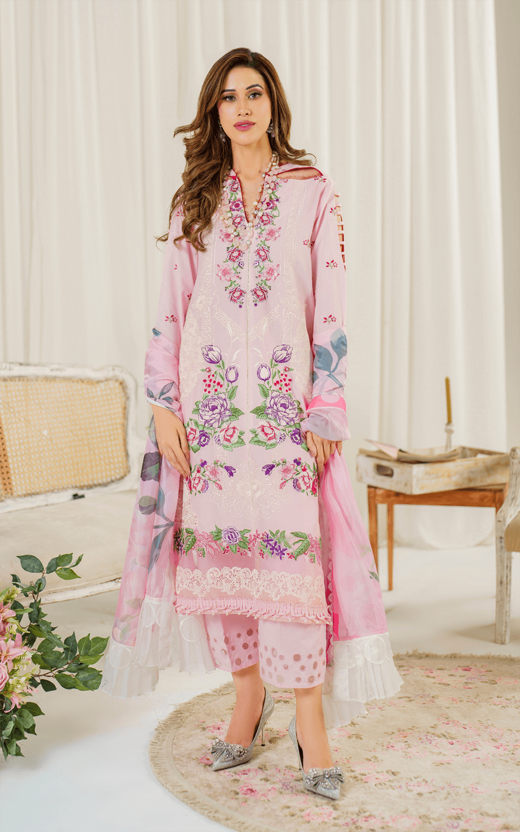 Asifa and Nabeel | Pretty in Pink Limited Edition | Sedum (PP-9) by Asifa and Nabeel - Designer Dress - Type: Ladies Clothes - Available at Libayah - 100% Original