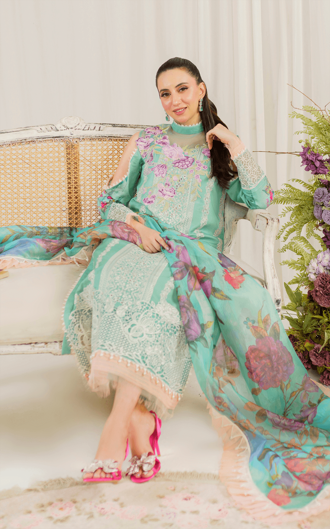 Asifa and Nabeel | Pretty in Pink Limited Edition | Water Lily (PP-3) by Asifa and Nabeel - Designer Dress - Type: Ladies Clothes - Available at Libayah - 100% Original