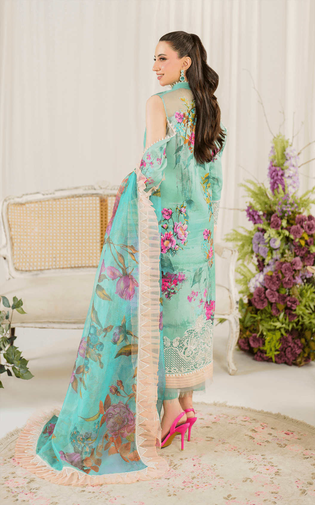 Asifa and Nabeel | Pretty in Pink Limited Edition | Water Lily (PP-3) by Asifa and Nabeel - Designer Dress - Type: Ladies Clothes - Available at Libayah - 100% Original