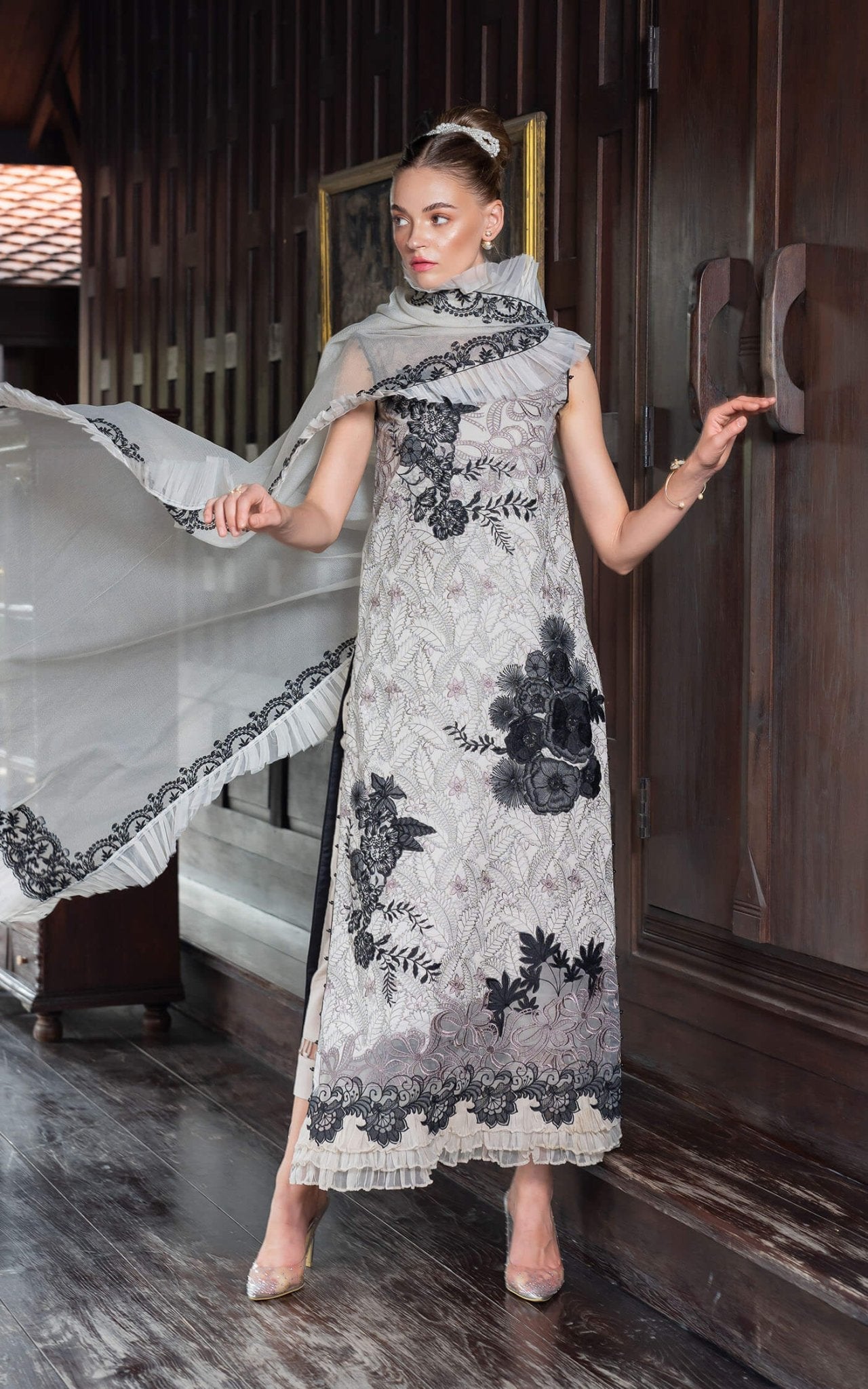 Asifa and Nabeel | Rosemary Ruffles 24 | Aurora by Asifa and Nabeel - Designer Dress - Type: Ladies Clothes - Available at Libayah - 100% Original