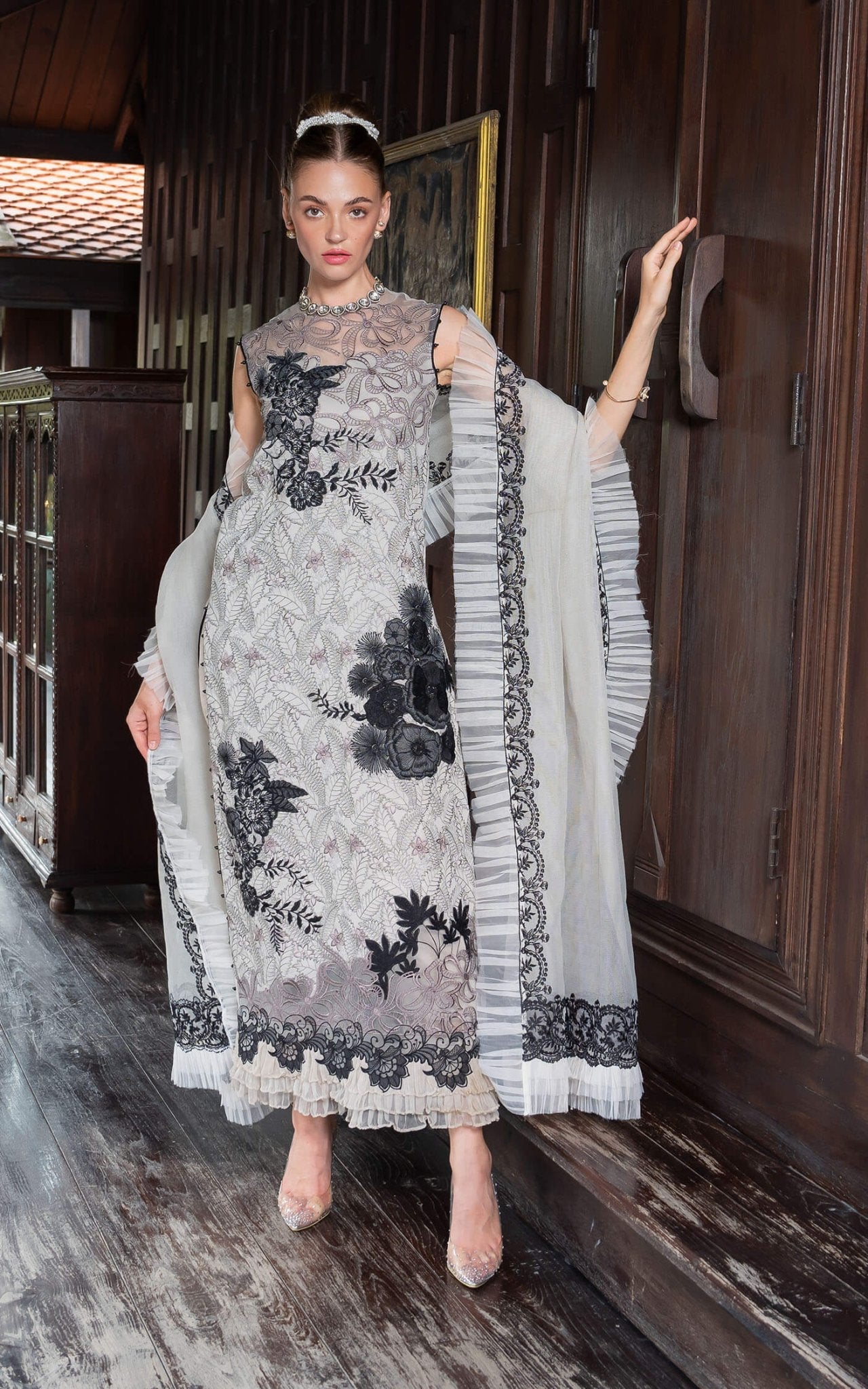 Asifa and Nabeel | Rosemary Ruffles 24 | Aurora by Asifa and Nabeel - Designer Dress - Type: Ladies Clothes - Available at Libayah - 100% Original