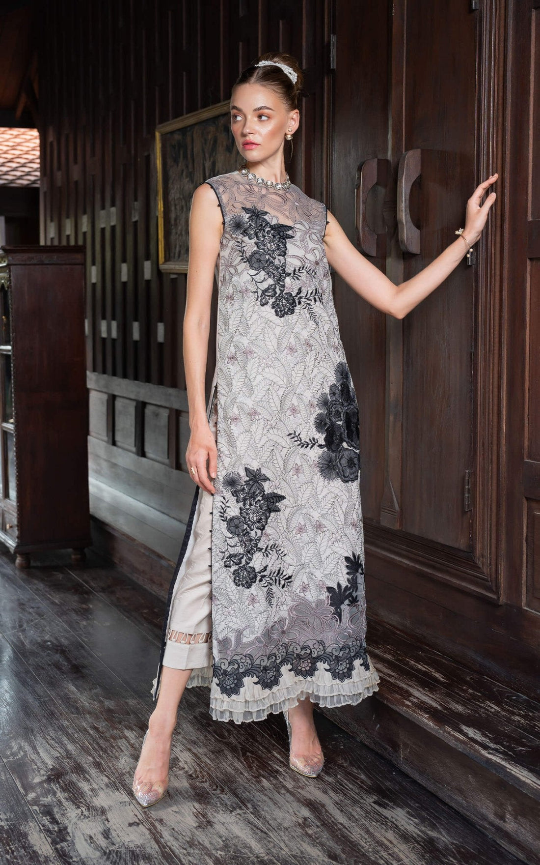 Asifa and Nabeel | Rosemary Ruffles 24 | Aurora by Asifa and Nabeel - Designer Dress - Type: Ladies Clothes - Available at Libayah - 100% Original