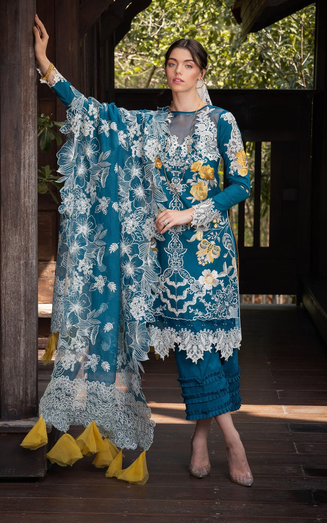 Asifa and Nabeel | Rosemary Ruffles 24 | Flora by Asifa and Nabeel - Designer Dress - Type: Ladies Clothes - Available at Libayah - 100% Original