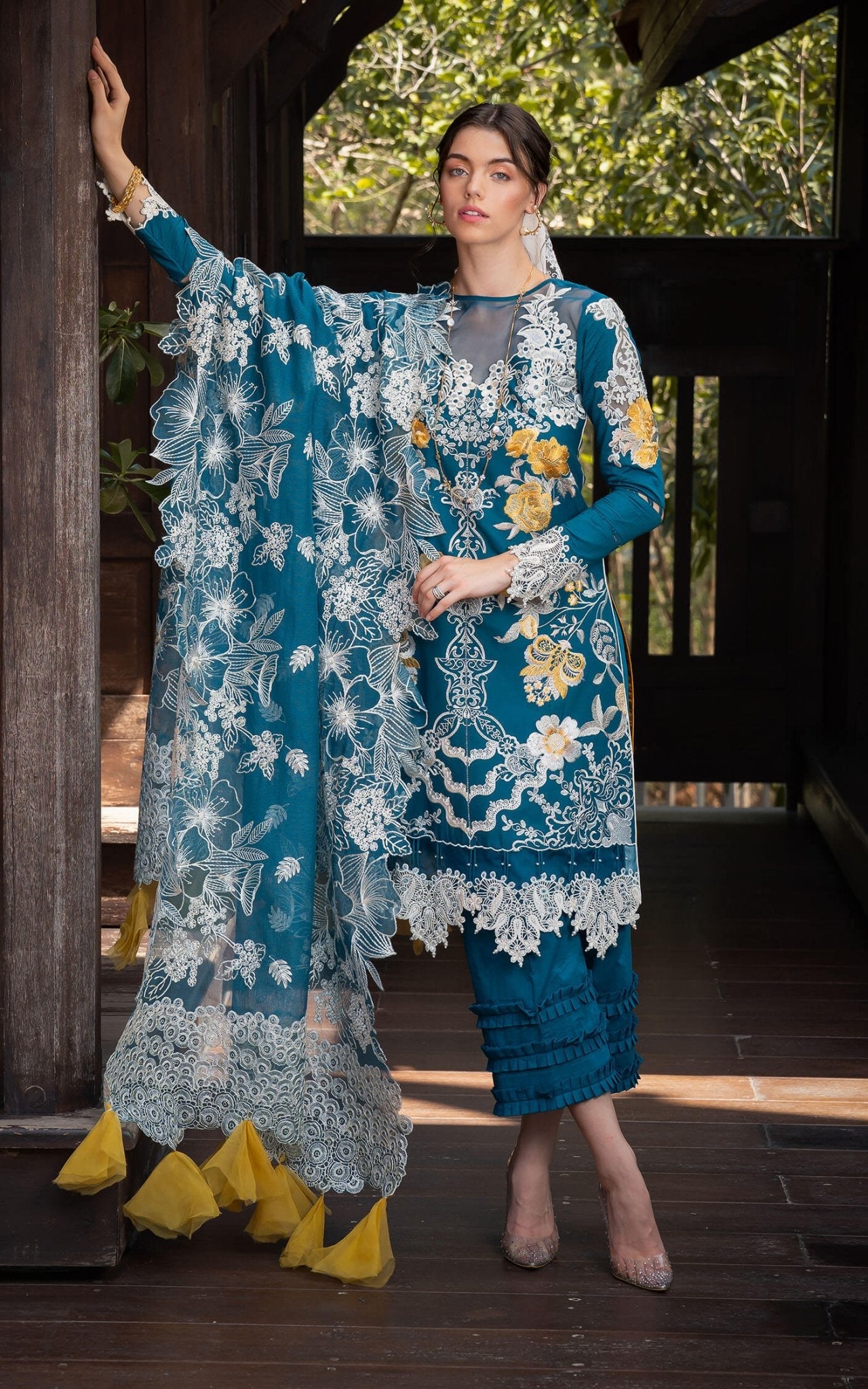 Asifa and Nabeel | Rosemary Ruffles 24 | Flora by Asifa and Nabeel - Designer Dress - Type: Ladies Clothes - Available at Libayah - 100% Original