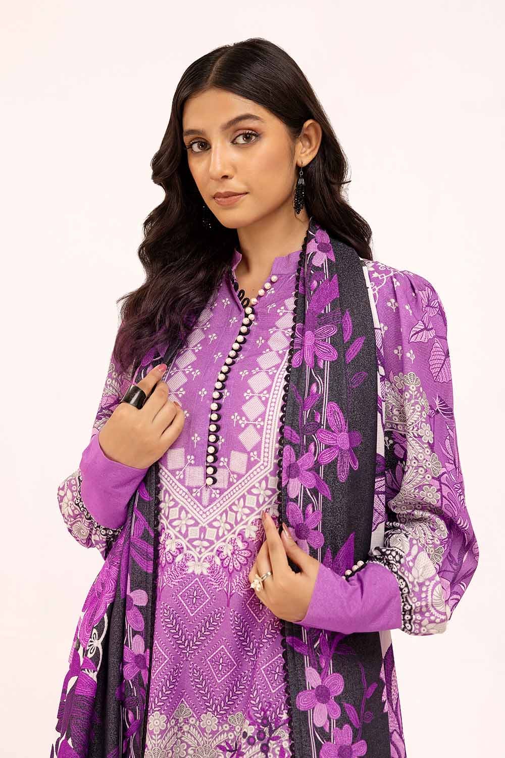 Gul Ahmed | Winter Collection 24 | Karandi Suit AY-42002 by Gul Ahmed - Designer Dress - Type: Ladies Clothes - Available at Libayah - 100% Original