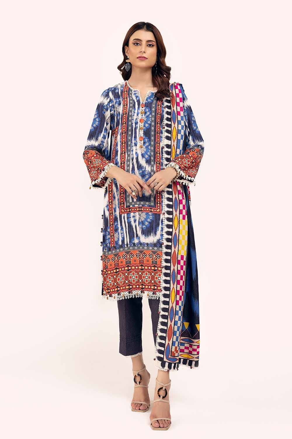 Gul Ahmed | Winter Collection 24 | Karandi Suit AY-42004 by Gul Ahmed - Designer Dress - Type: Ladies Clothes - Available at Libayah - 100% Original