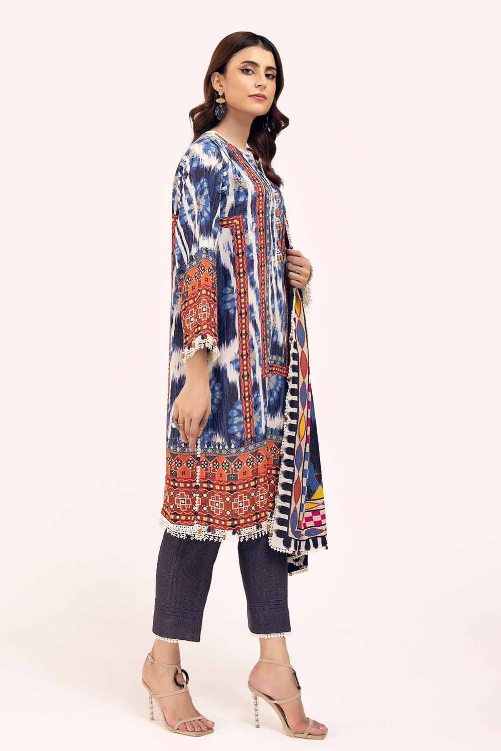 Gul Ahmed | Winter Collection 24 | Karandi Suit AY-42004 by Gul Ahmed - Designer Dress - Type: Ladies Clothes - Available at Libayah - 100% Original