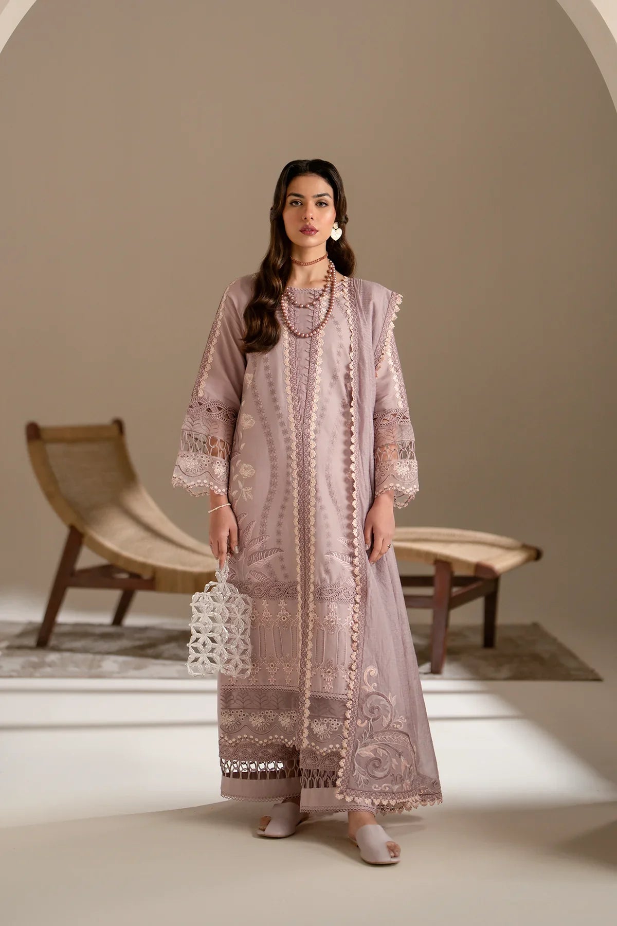 Azzal | Aghaaz Luxury Lawn | Rukhsaar by Azzal - Designer Dress - Type: Ladies Clothes - Available at Libayah - 100% Original