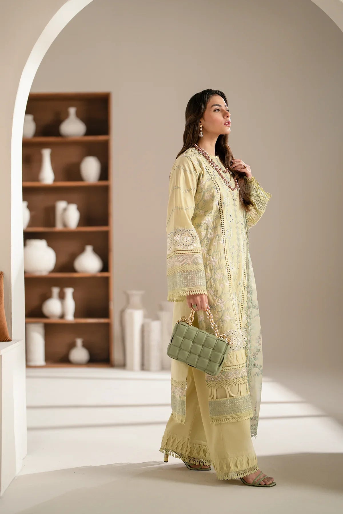 Azzal | Aghaaz Luxury Lawn | Jehaan by Azzal - Designer Dress - Type: Ladies Clothes - Available at Libayah - 100% Original