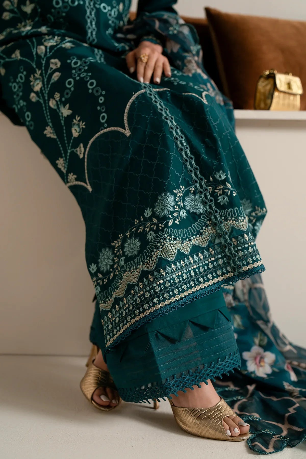 Azzal | Aghaaz Luxury Lawn | Mehr by Azzal - Designer Dress - Type: Ladies Clothes - Available at Libayah - 100% Original