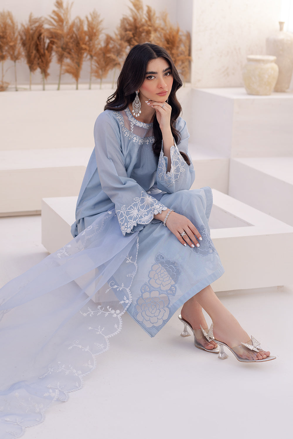 Azure | Ensembles Embroidered Formals | Ashen Grace by Azure - Designer Dress - Type: Ladies Clothes - Available at Libayah - 100% Original