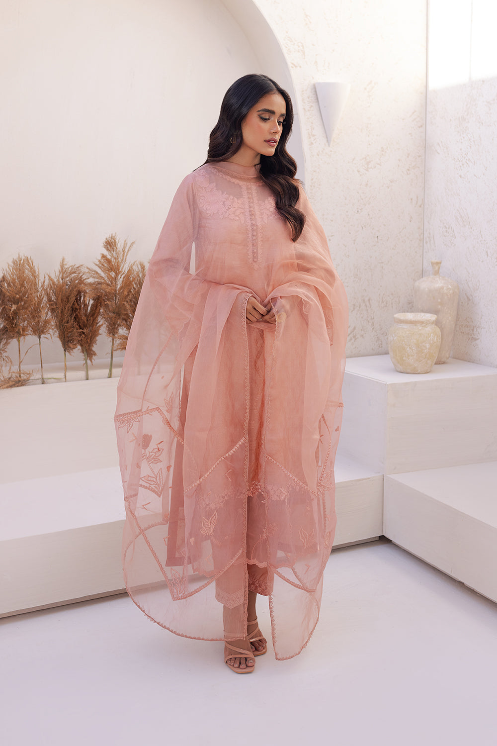 Azure | Ensembles Embroidered Formals | Melon Mirage by Azure - Designer Dress - Type: Ladies Clothes - Available at Libayah - 100% Original