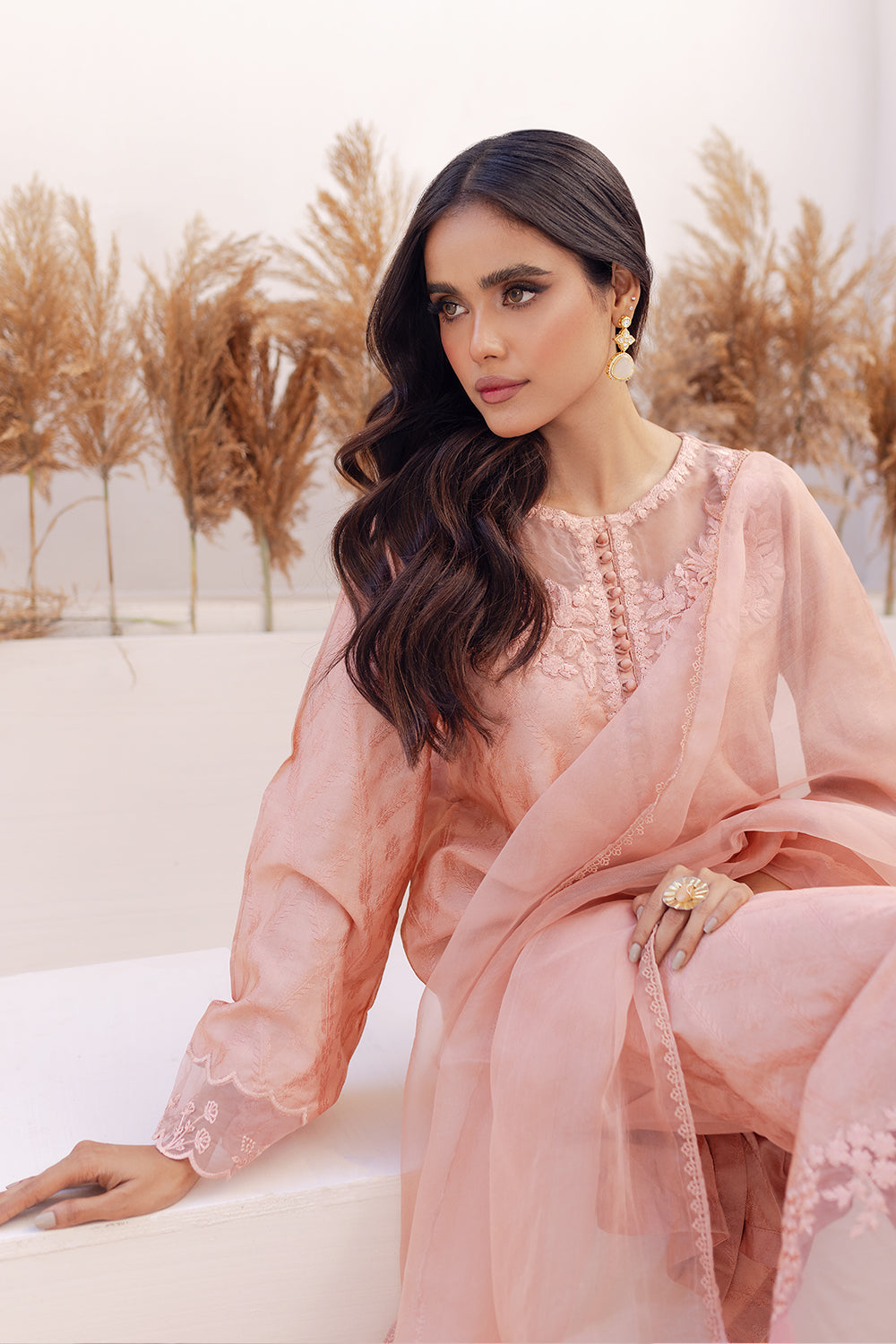 Azure | Ensembles Embroidered Formals | Melon Mirage by Azure - Designer Dress - Type: Ladies Clothes - Available at Libayah - 100% Original