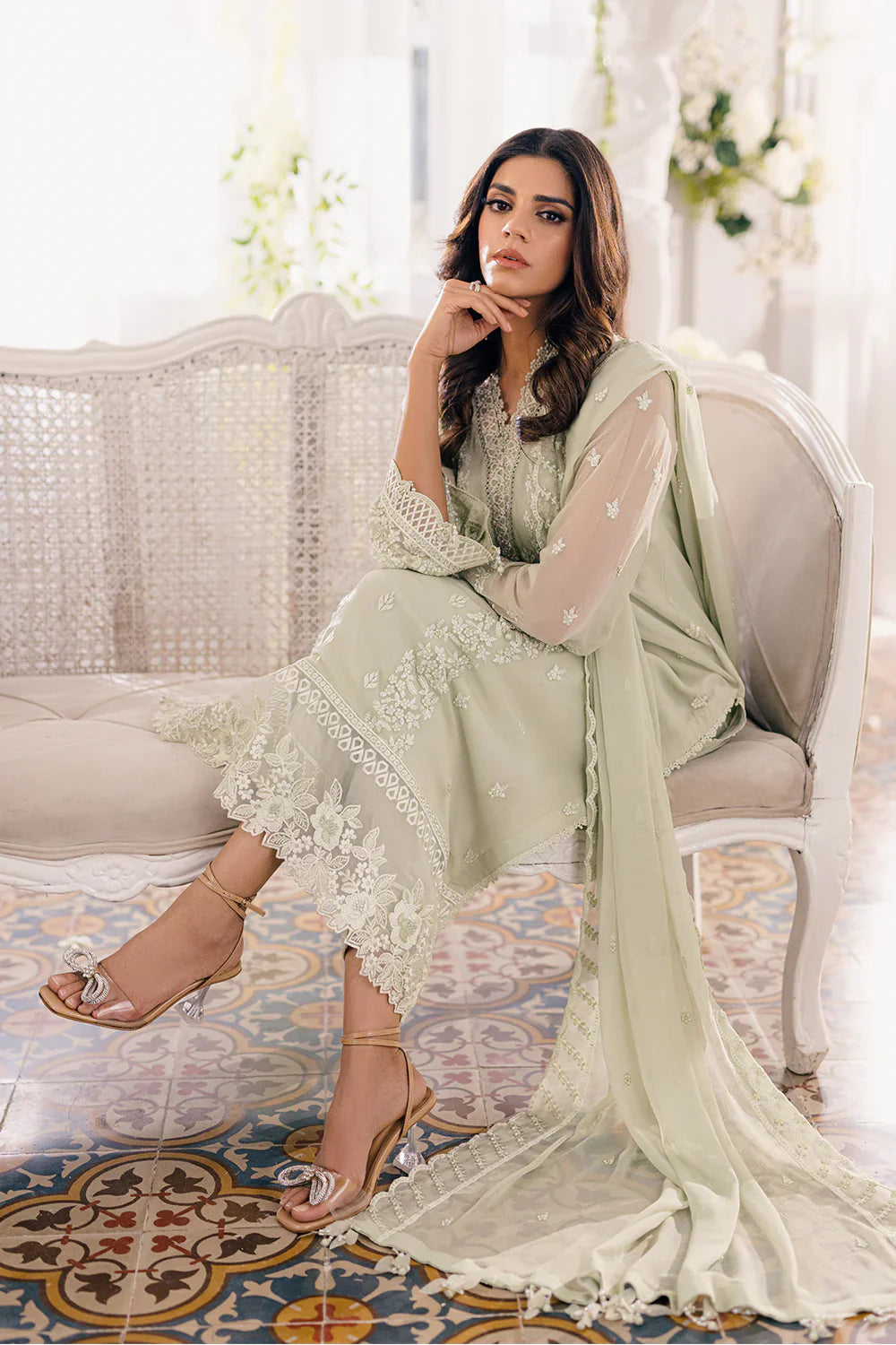 Azure | Ensembles Embroidered Formals | Enchanted Moss by Azure - Designer Dress - Type: Ladies Clothes - Available at Libayah - 100% Original