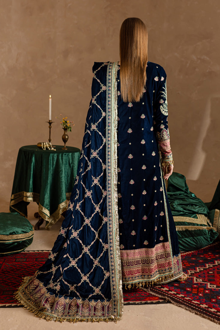 Marjjan | De Rose Velvet | MRV-10 (BLUE) by Marjjan - Designer Dress - Type: Ladies Clothes - Available at Libayah - 100% Original